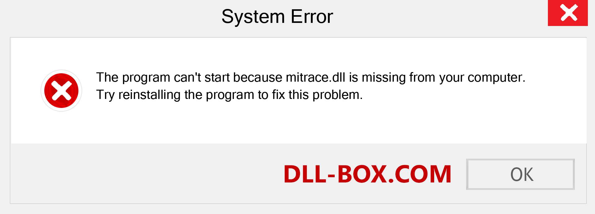  mitrace.dll file is missing?. Download for Windows 7, 8, 10 - Fix  mitrace dll Missing Error on Windows, photos, images